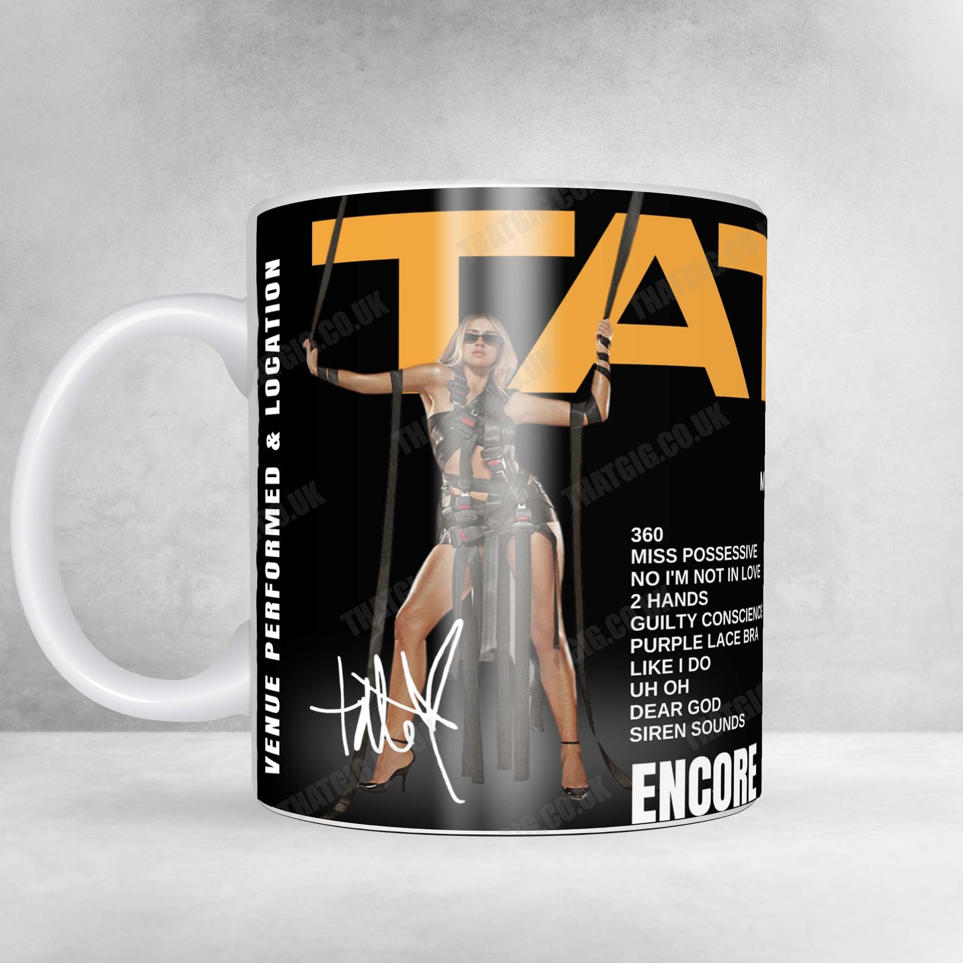 Tate McRae Setlist Mug - The OVO Hydro, Glasgow - May 23rd, 2025