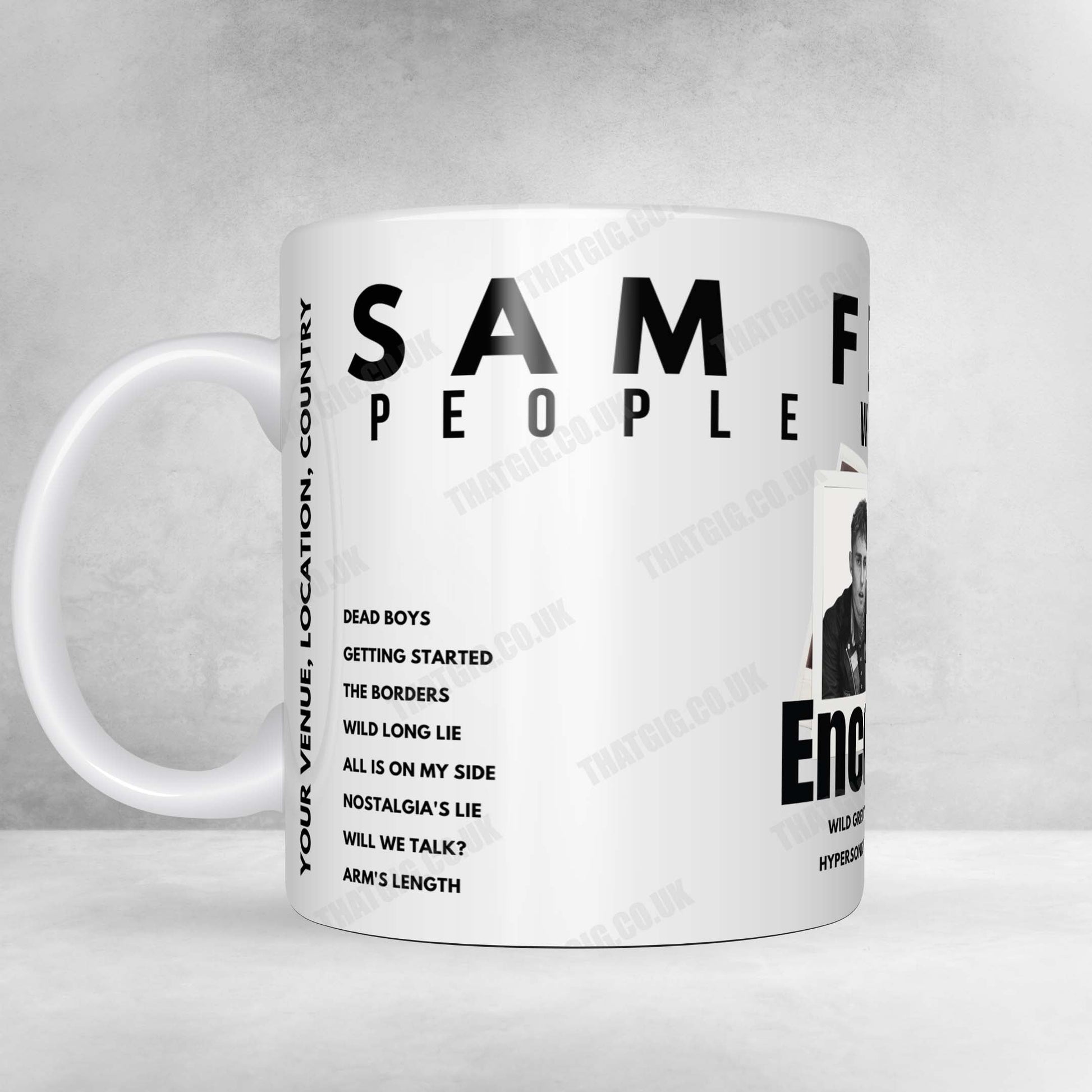 Sam Fender Setlist Mug - Circo Massimo, Rome - May 21st, 2023