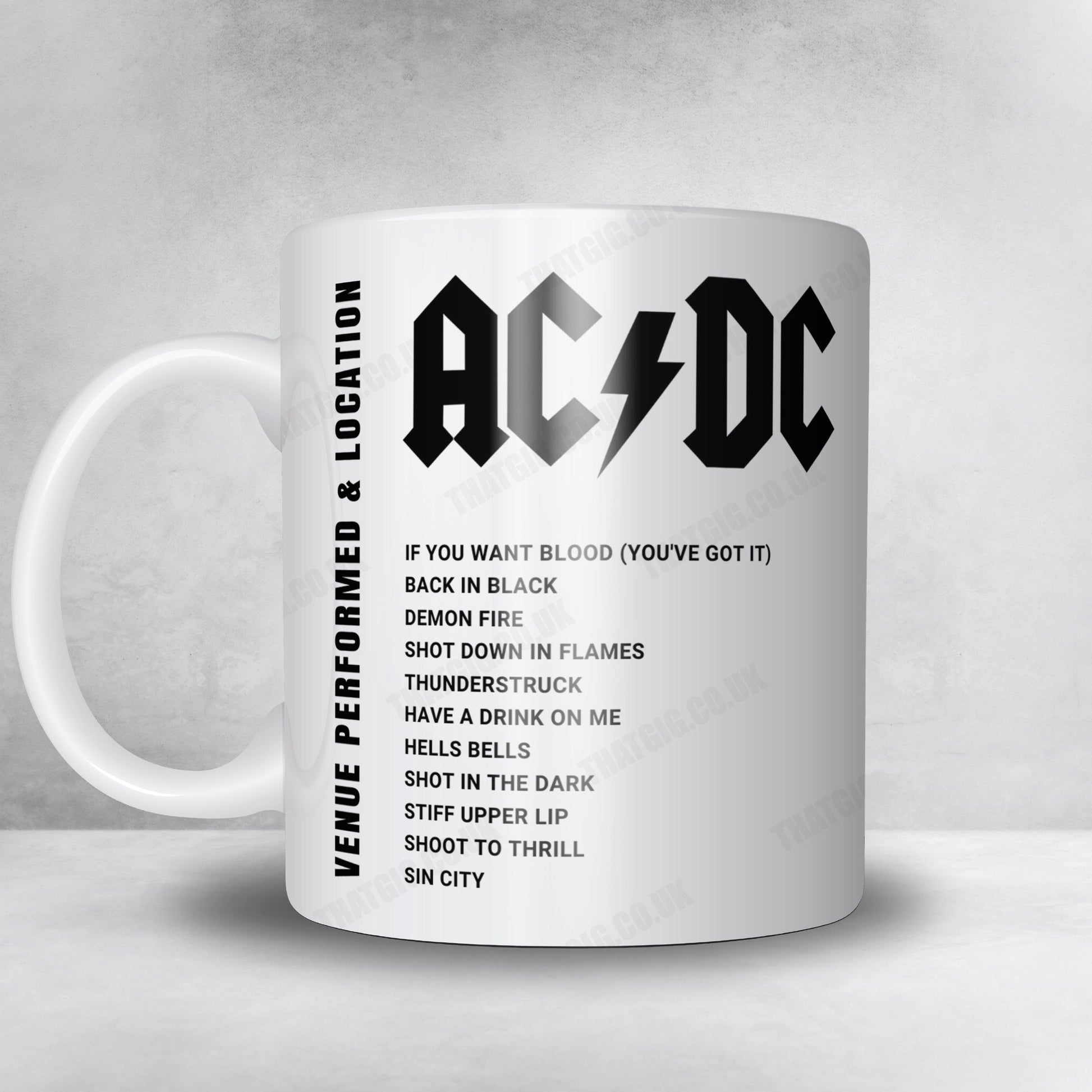 AC/DC Setlist Mug - Allegiant Stadium, Las Vegas - April 26th, 2025