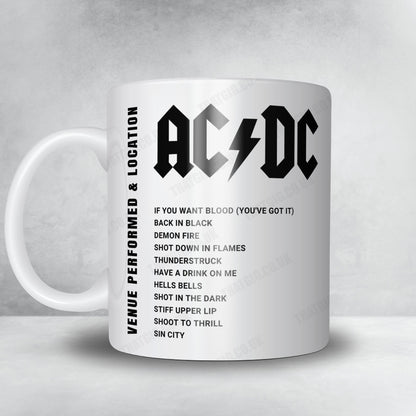 AC/DC Setlist Mug - Allegiant Stadium, Las Vegas - April 26th, 2025