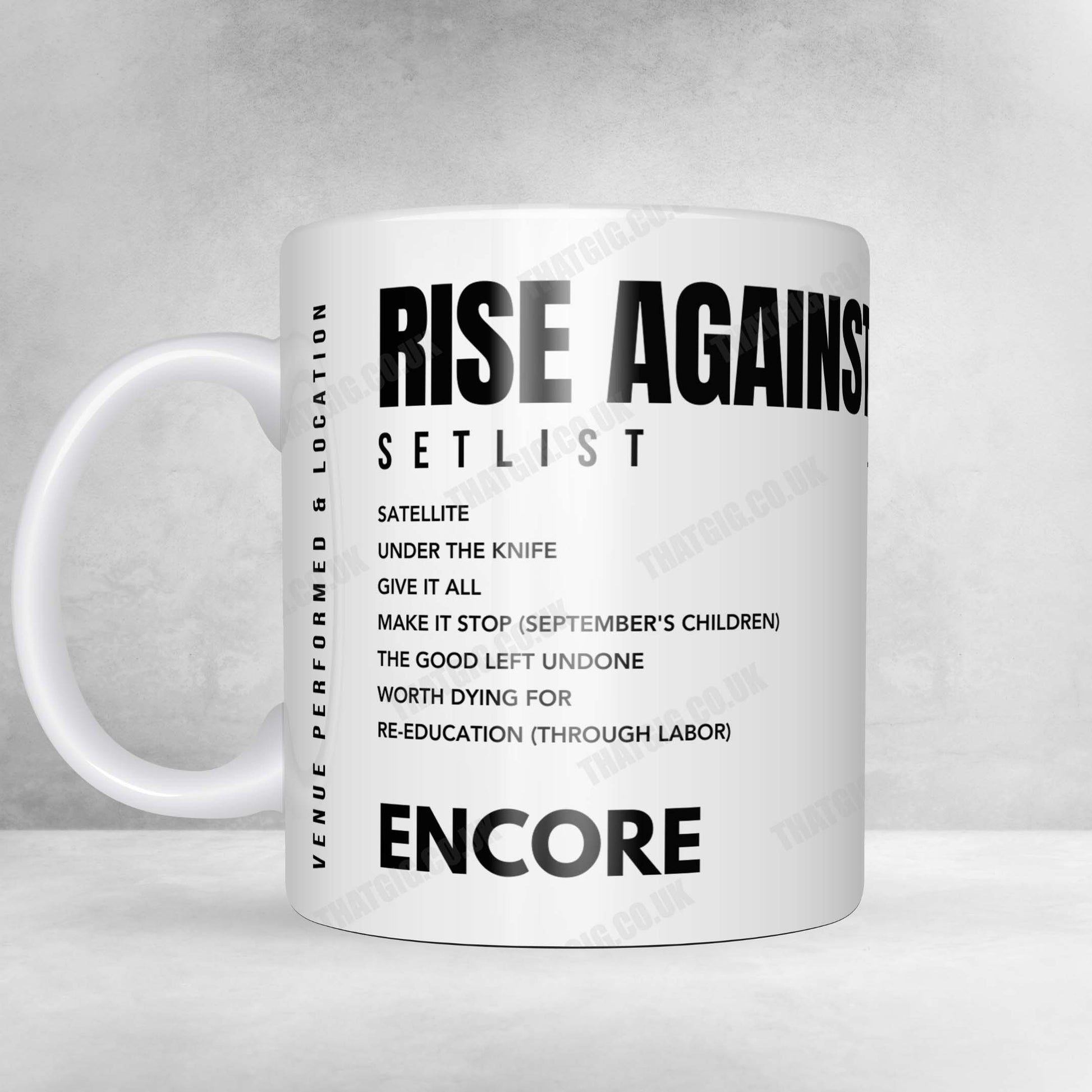 Rise Against Setlist Poster - O2 Shepherd's Bush Empire, London - August 21st, 2024