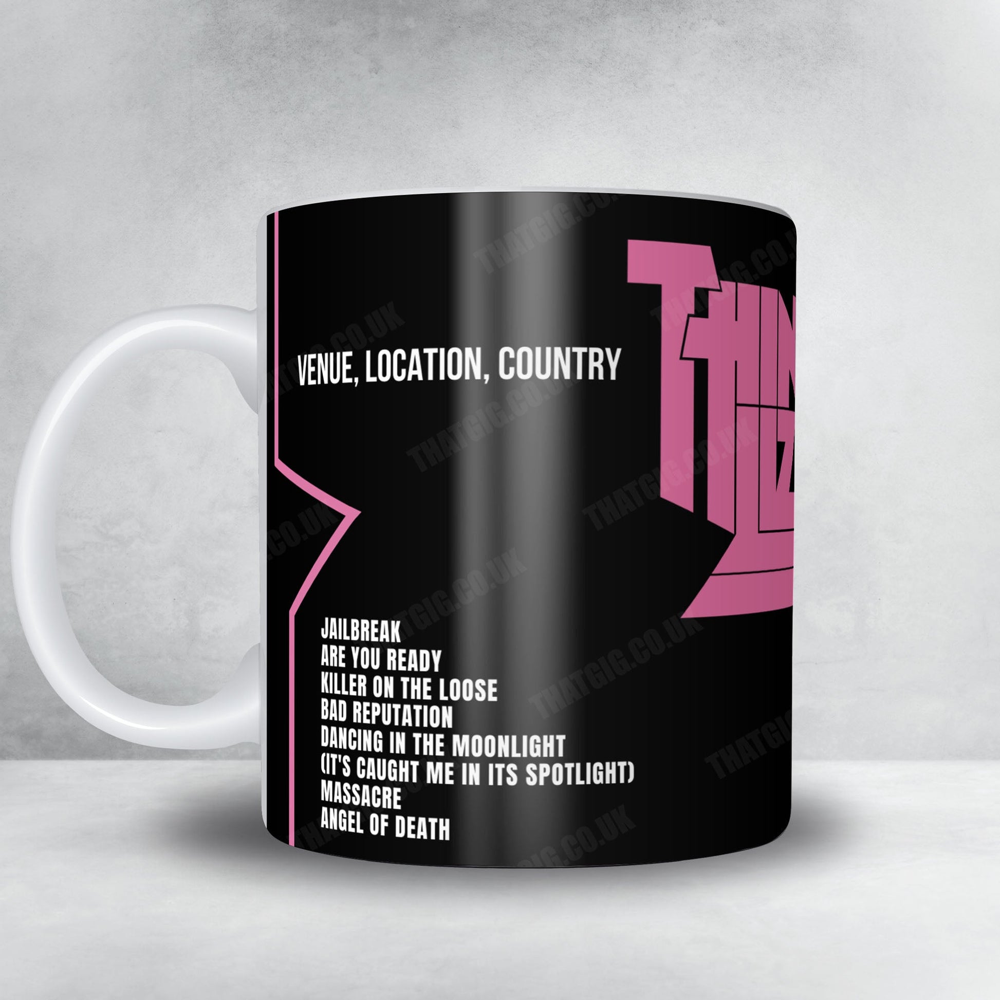 Thin Lizzy Setlist Mug - Rock City, Nottingham - December 9th, 2012