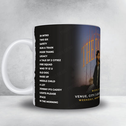 J. Cole Setlist Mug - Spectrum Center, Charlotte - July 10th, 2026