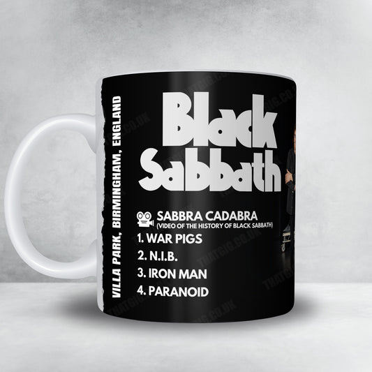 Black Sabbath Setlist Poster - Back to the Beginning - Villa Park, Birmingham - July 5th, 2025