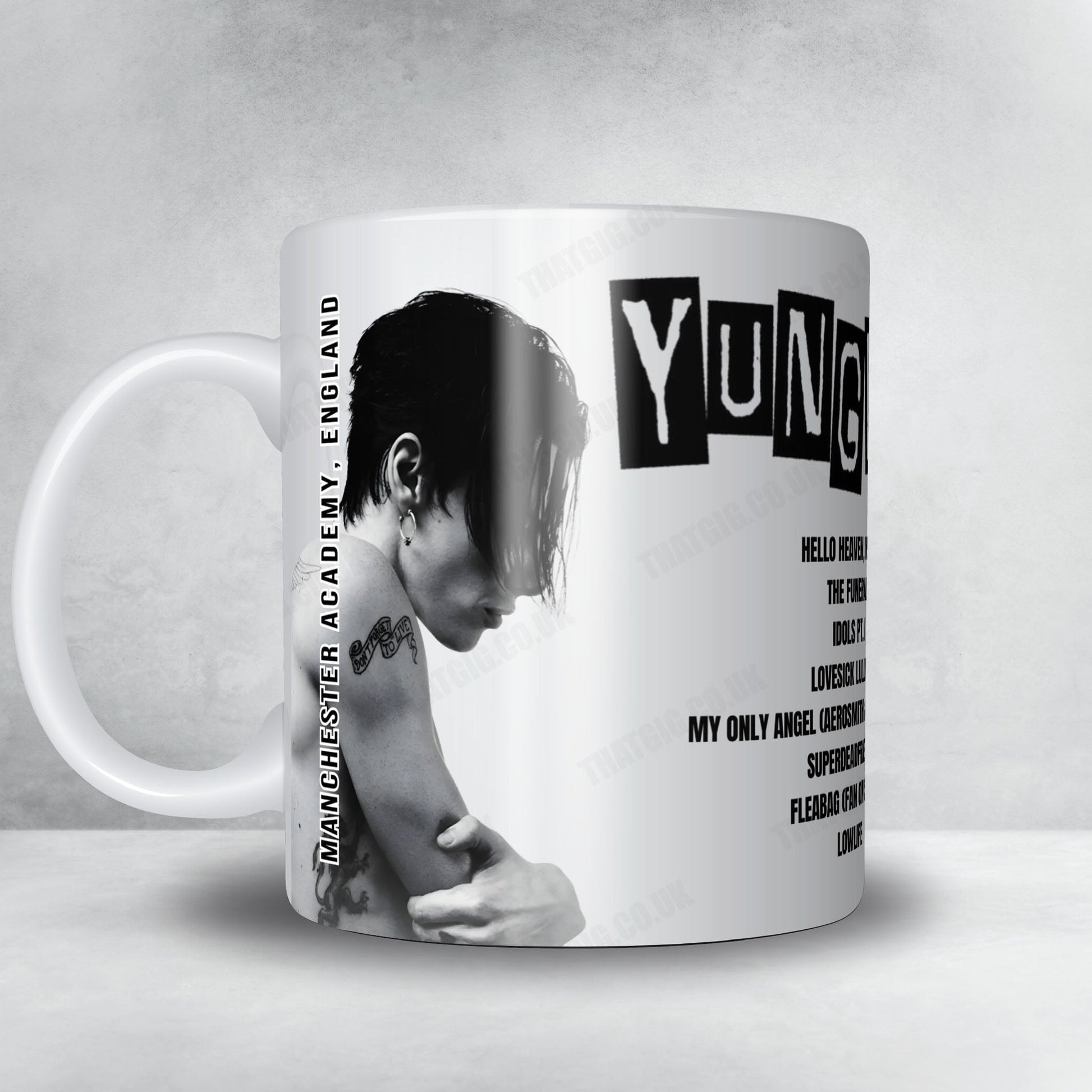 YUNGBLUD Setlist Mug - De Zuiderkroon, Antwerp - April 27th, 2022