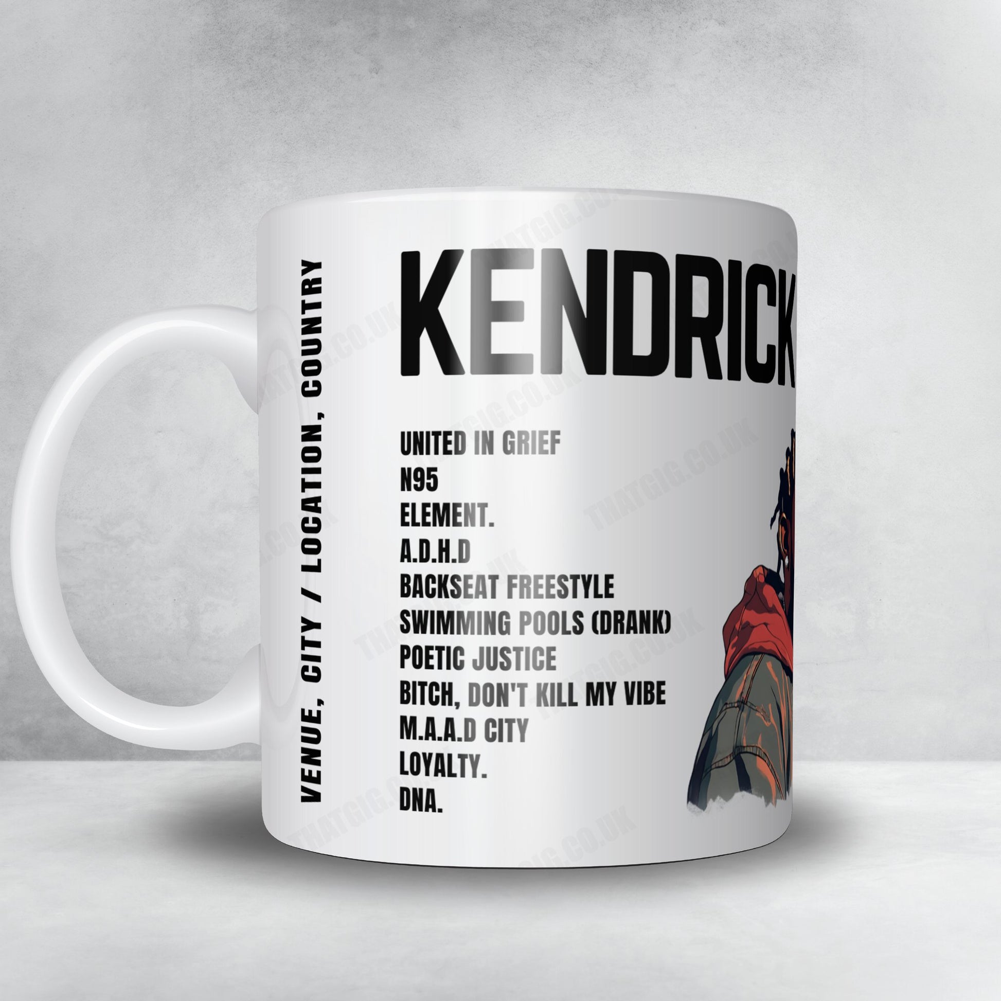 Kendrick Lamar Setlist Mug - Parque da Cidade do Porto, Porto - June 7th, 2023