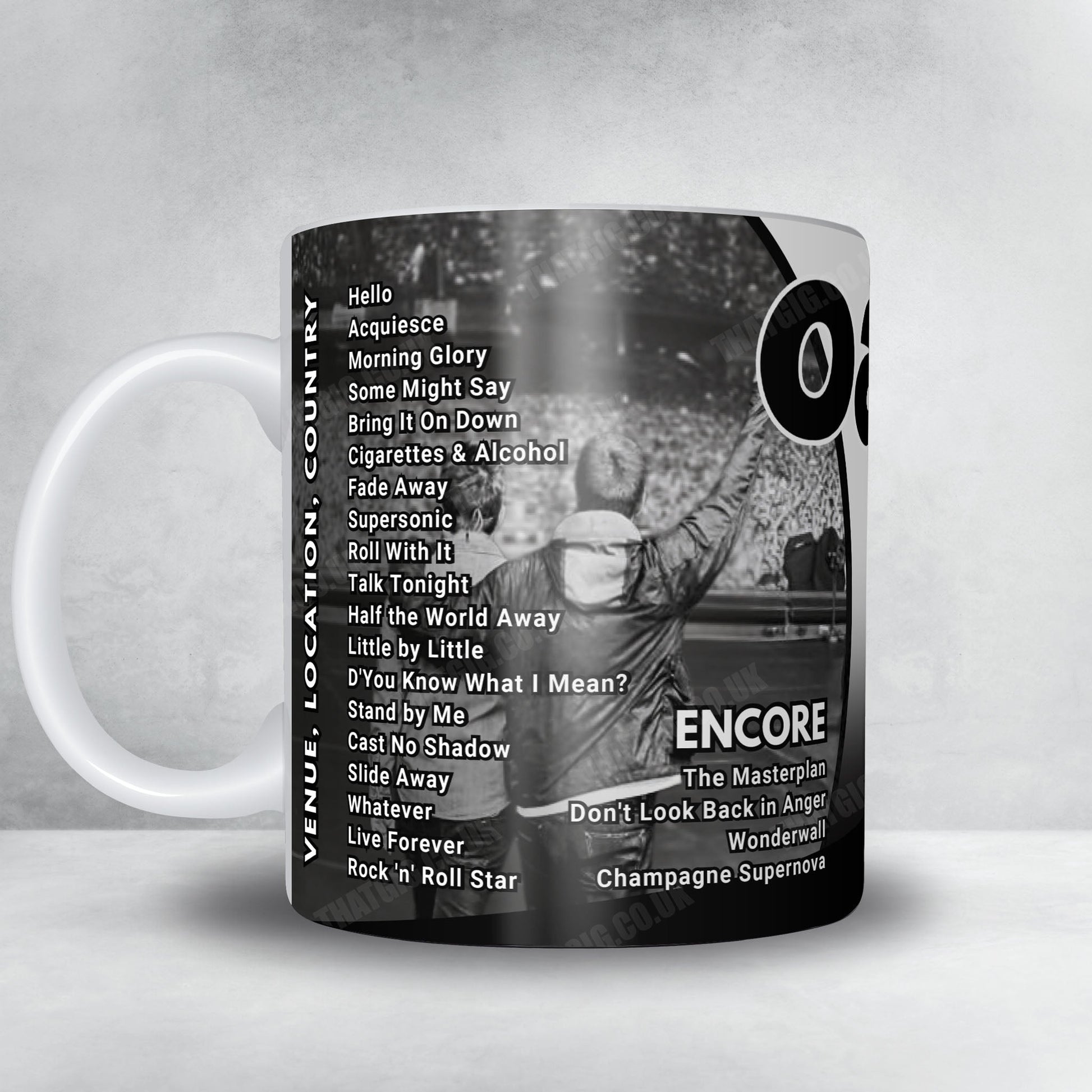 Oasis Setlist Mug - Rogers Stadium, Toronto - August 24th, 2025