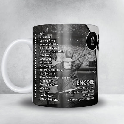 Oasis Setlist Mug - Rogers Stadium, Toronto - August 24th, 2025