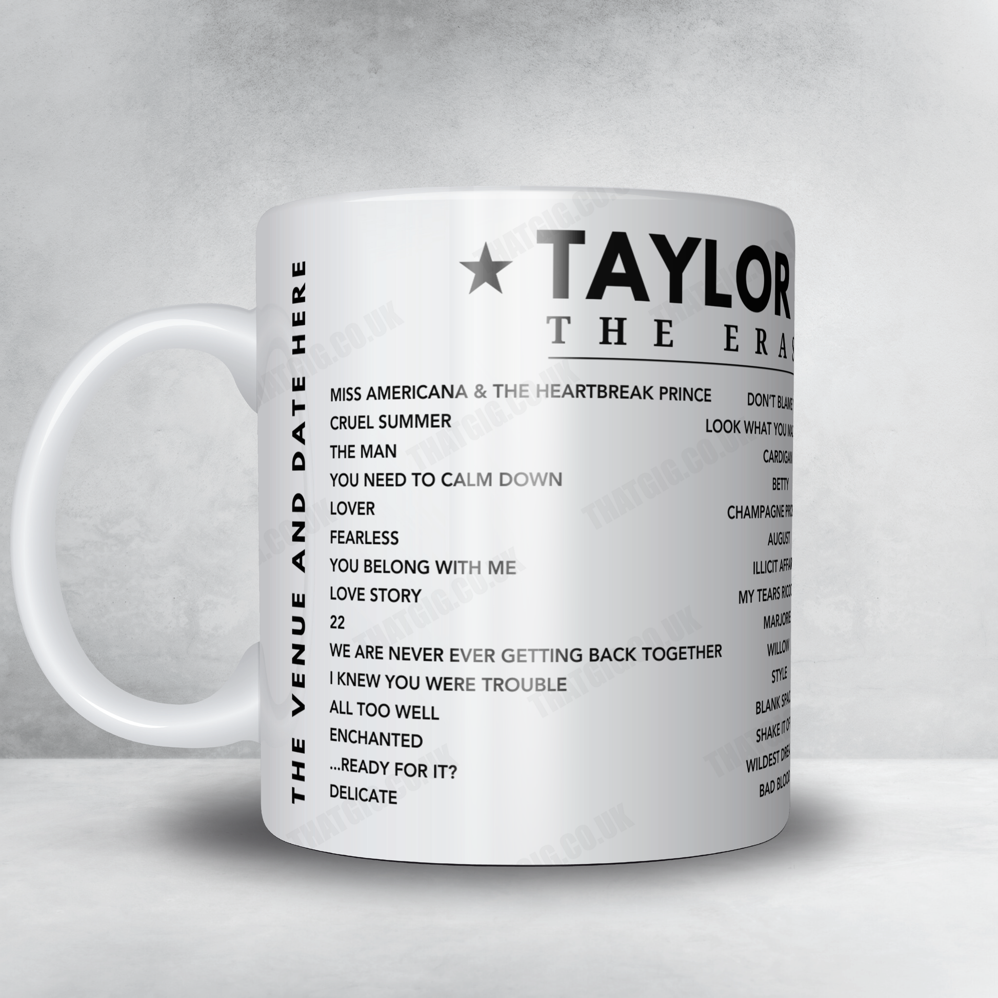 Taylor Swift Setlist Poster - Gillette Stadium, Foxborough - May 19th, 2023