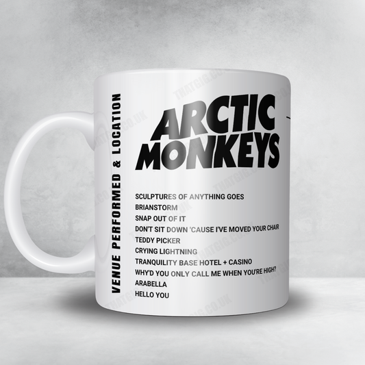 Arctic Monkeys Setlist Mug - Festivalpark, Werchter - July 2nd, 2023