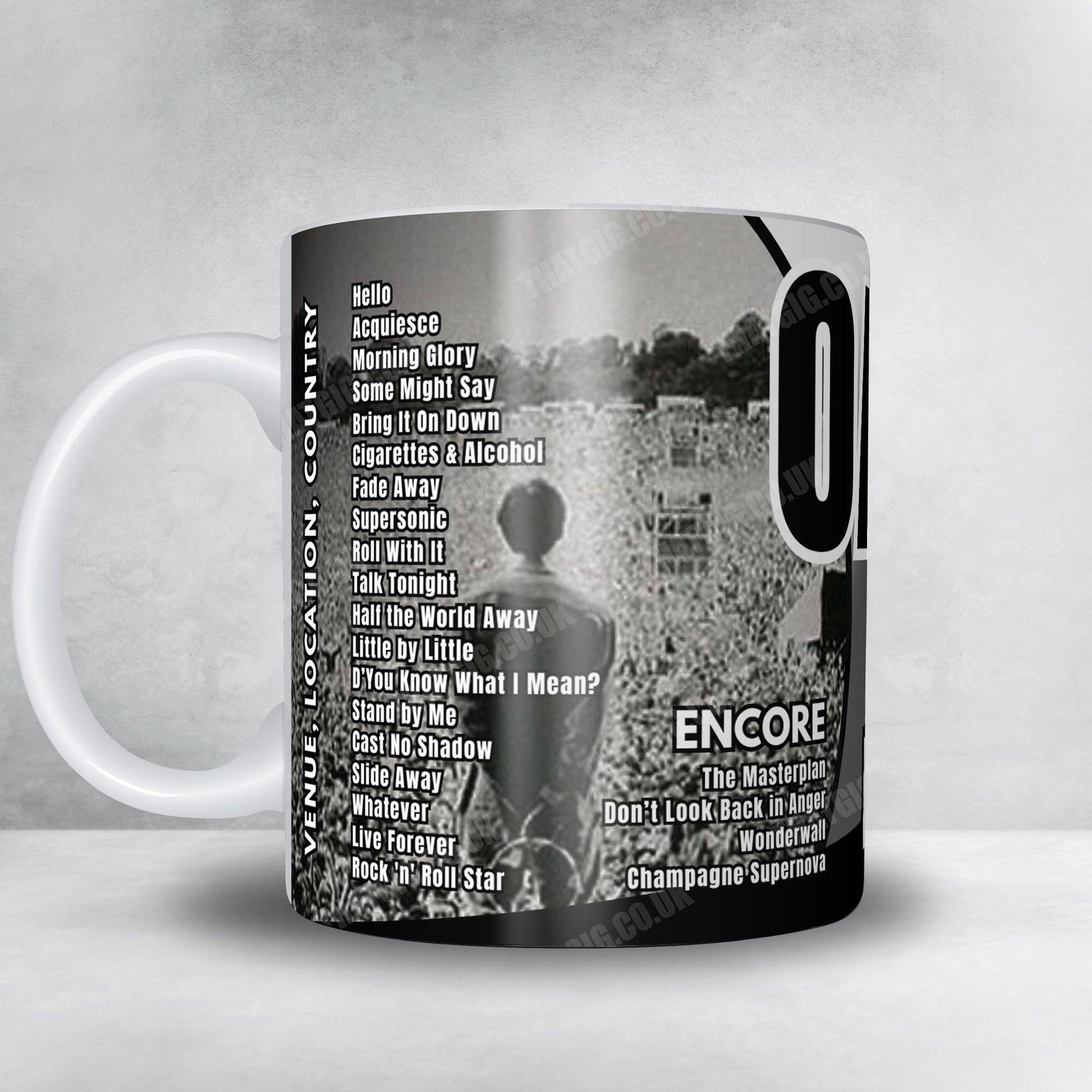 Oasis Setlist Mug - Principality Stadium, Cardiff - July 5th, 2025