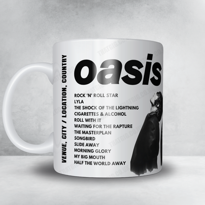 Oasis Setlist Poster - Pengrowth Saddledome, Calgary - August 30th, 2008