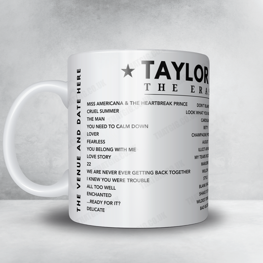 Taylor Swift Setlist Mug - State Farm Stadium, Glendale - March 18th, 2023