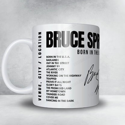 Bruce Springsteen Setlist Mug - Mid-South Coliseum, Memphis - December 13th, 1984