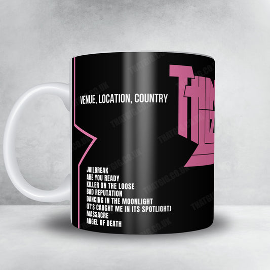 Thin Lizzy Setlist Mug - Sport Campus Lange Munte, Kortrijk - August 10th, 2019