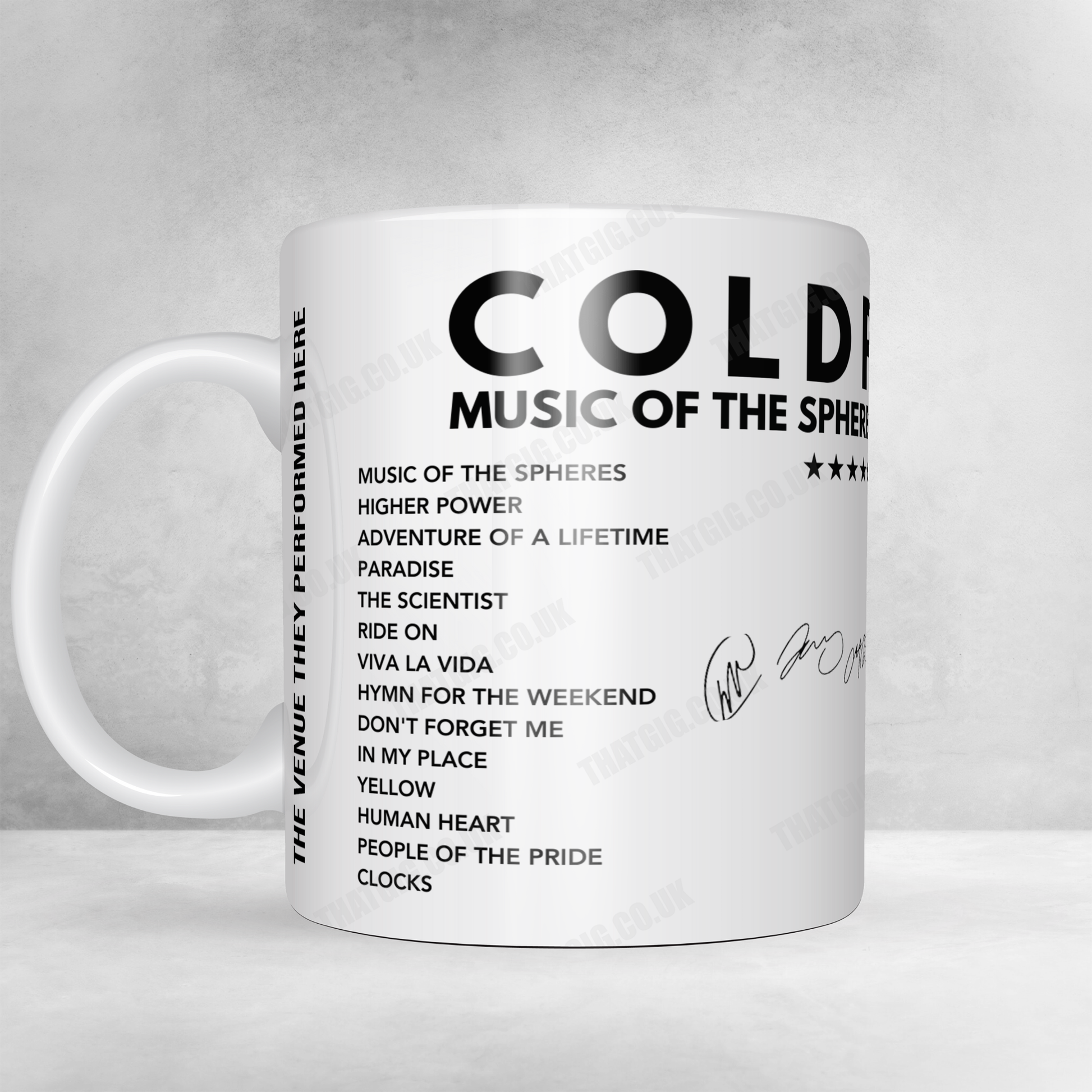 Coldplay Setlist Mug - The O2 Arena, London - December 7th, 2024