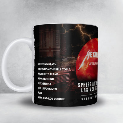 Metallica Setlist Mug - Sphere at The Venetian Resort, Las Vegas - October 15th, 2026