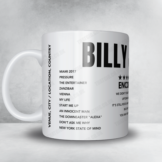 Billy Joel Setlist Mug - Mohegan Sun Arena - June 15th, 2008