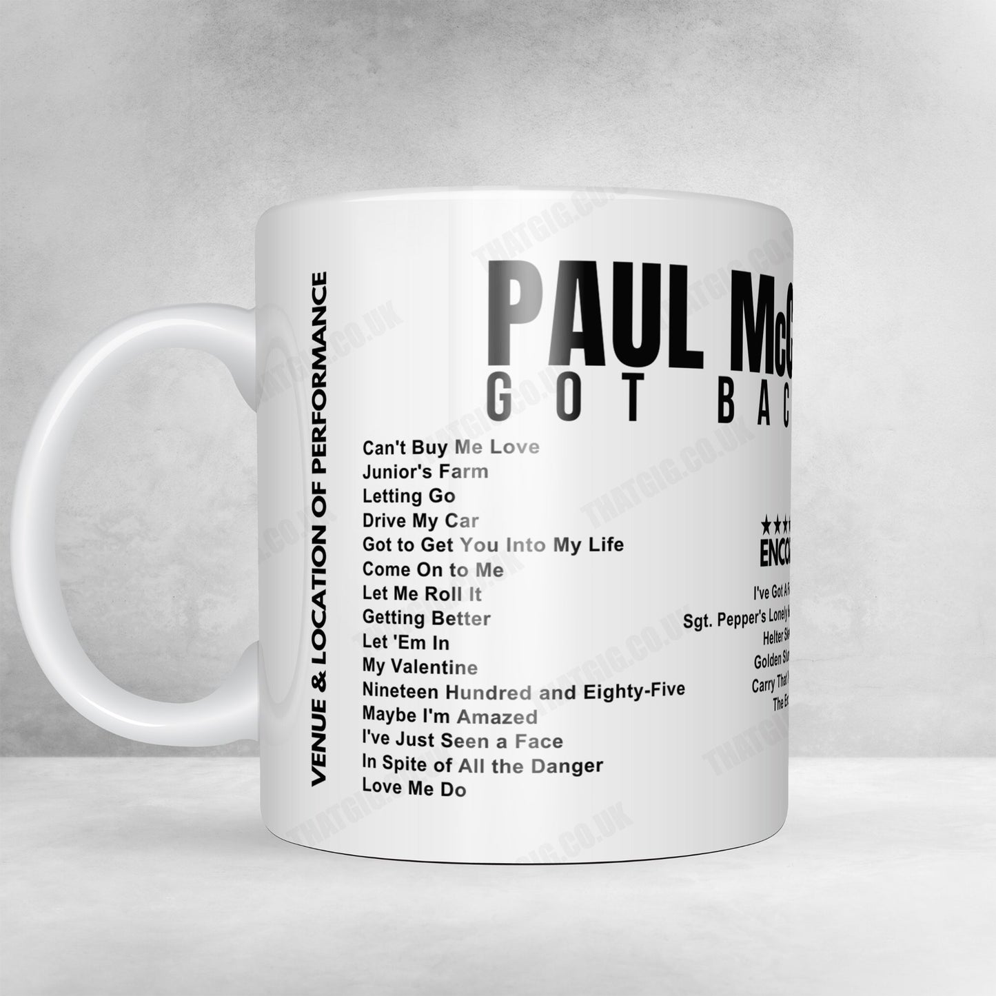 Paul McCartney Setlist Mug - Spokane Arena, Spokane - April 28th, 2022