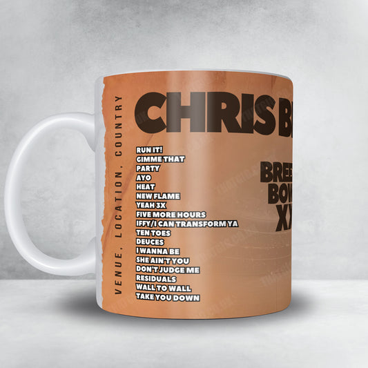Chris Brown Setlist Mug - Caesars Superdome, New Orleans - October 16th, 2025
