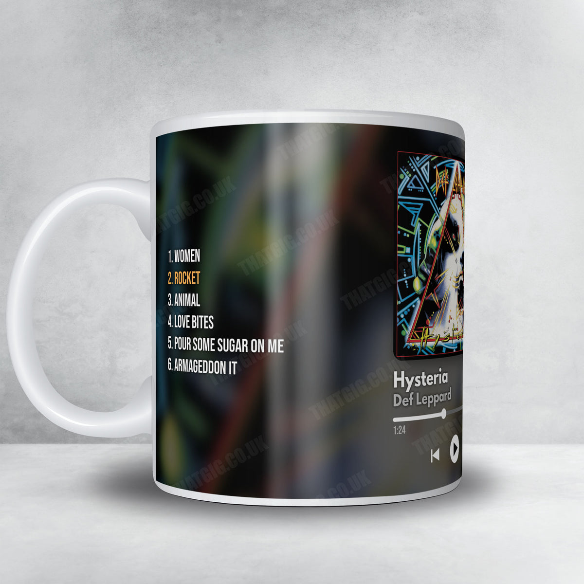Def Leppard "Hysteria" Album Mug - Now Playing