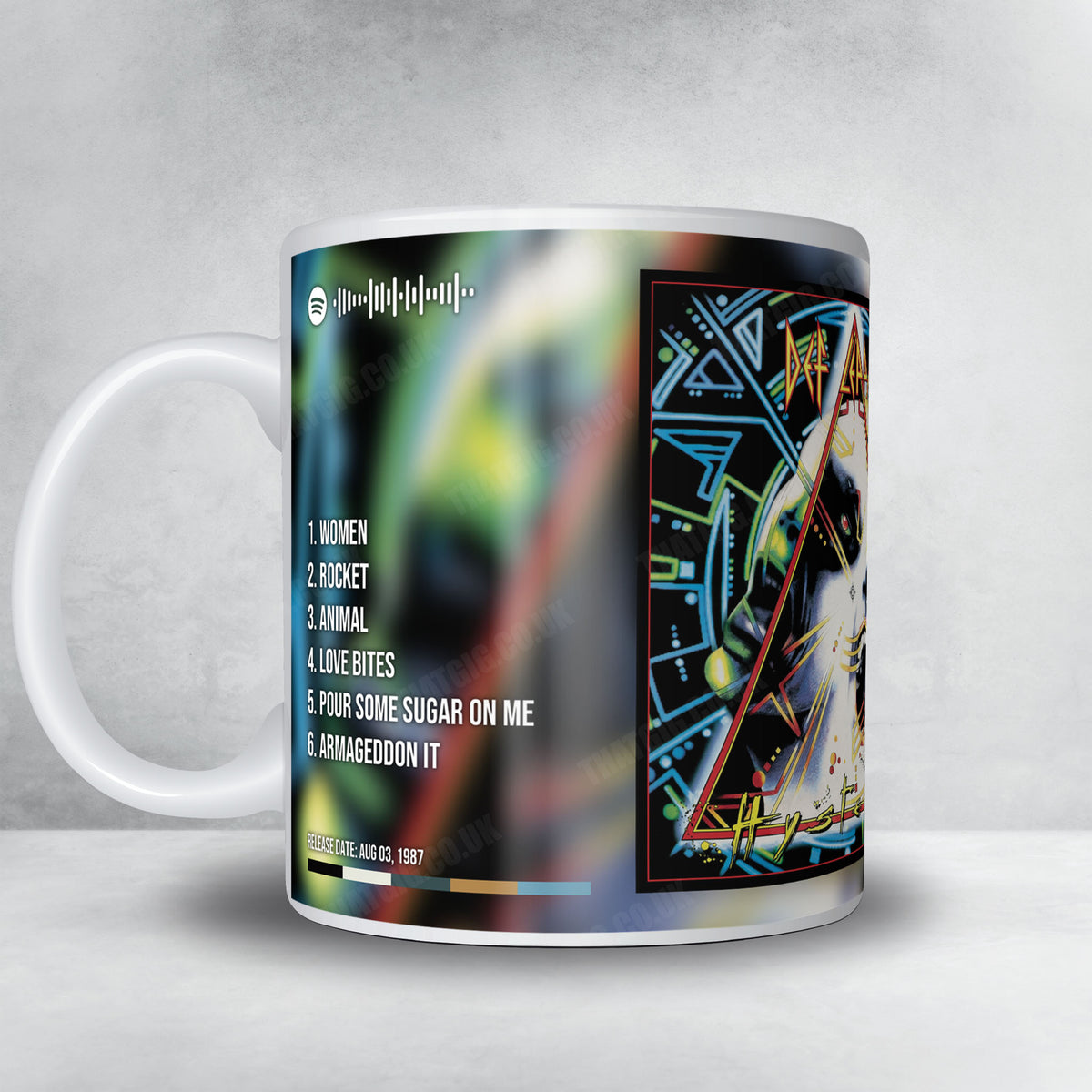 Def Leppard "Hysteria" Album Mug - Full Colour