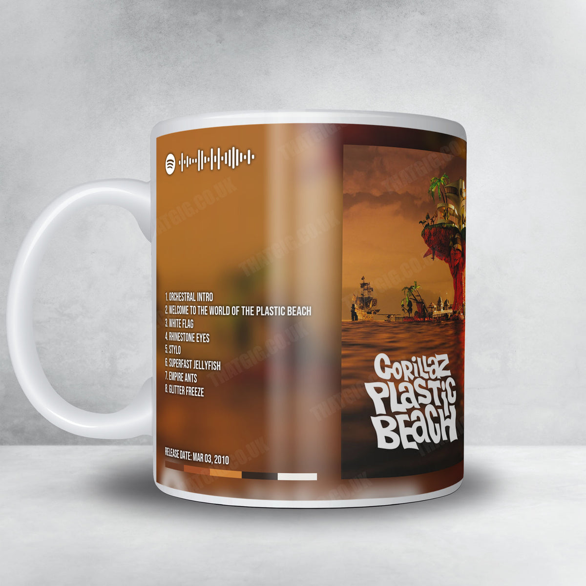 Gorillaz "Plastic Beach" Album Mug - Full Colour