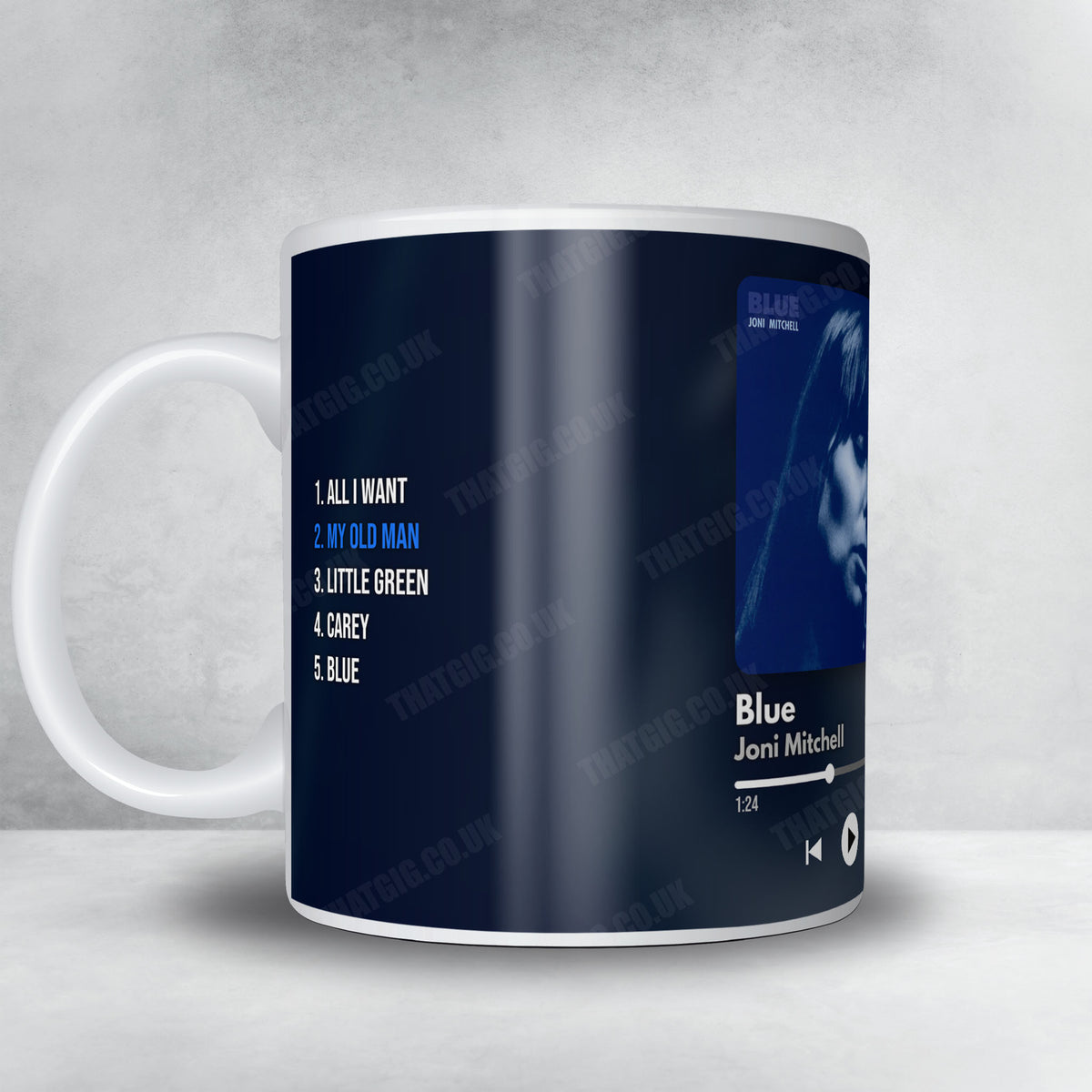 Joni Mitchell "Blue" Album Mug - Now Playing