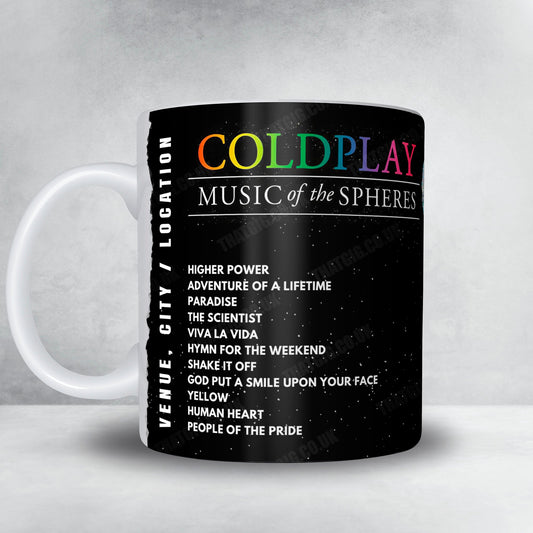 Coldplay Setlist Mug - Worthy Farm, Pilton - June 29th, 2024