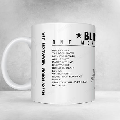Blink-182 Setlist Mug - Fiserv Forum, Milwaukee - August 6th, 2024
