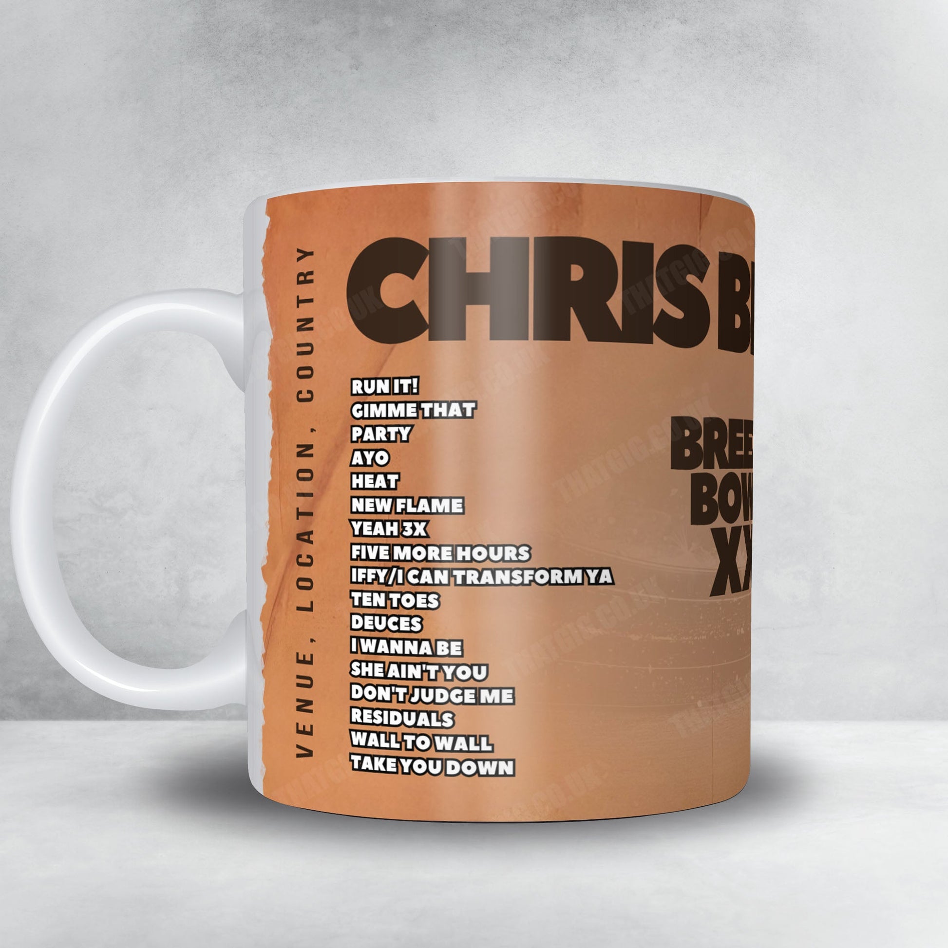 Chris Brown Setlist Mug - Principality Stadium, Cardiff - June 19th, 2025