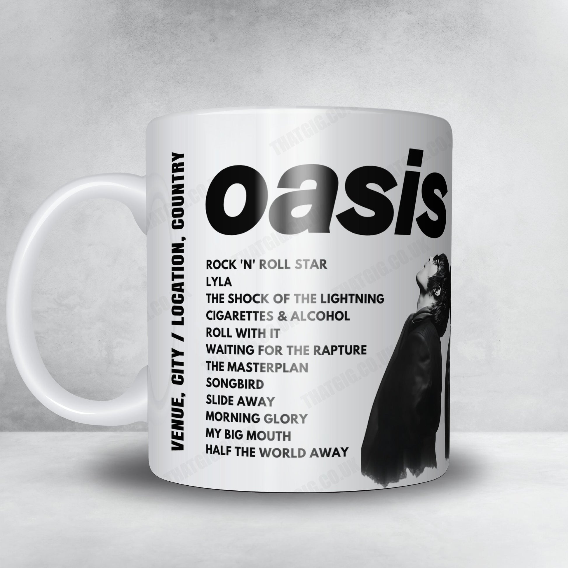 Oasis Setlist Mug - Wembley Stadium, London - July 11th, 2009