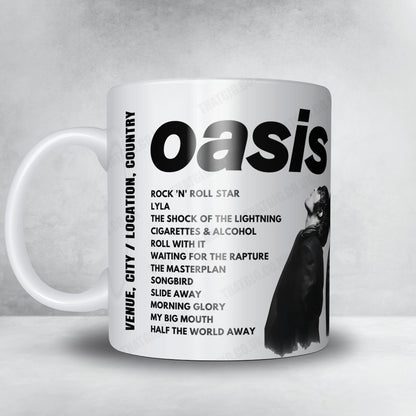 Oasis Setlist Mug - Wembley Stadium, London - July 11th, 2009
