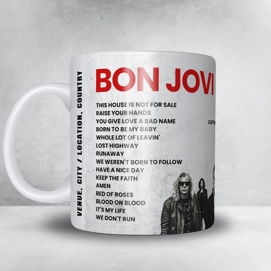 Bon Jovi Setlist Mug - Festivalpark, Werchter - July 14th, 2019