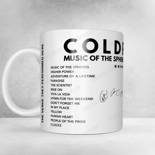 Coldplay Setlist Mug - Accor Stadium, Sydney - November 9th, 2024