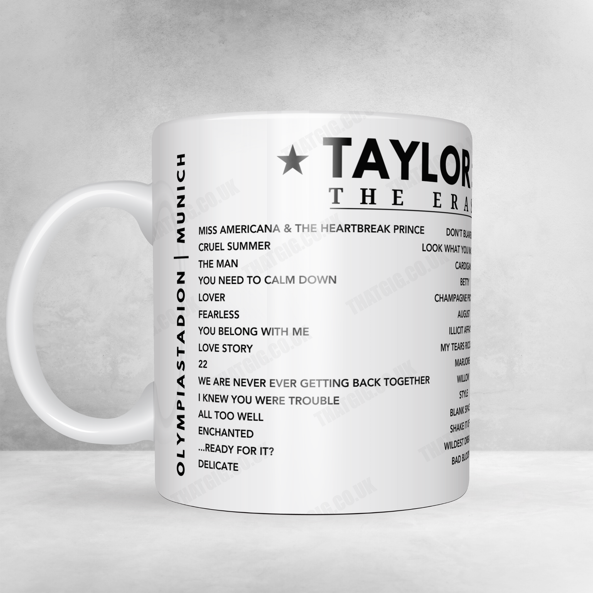 Taylor Swift Setlist Poster - Olympiastadion, Munich, 28th July 2024