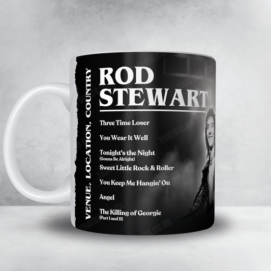 Rod Stewart Setlist Poster - Newcastle City Hall, Newcastle upon Tyne, England - December 18th, 1976