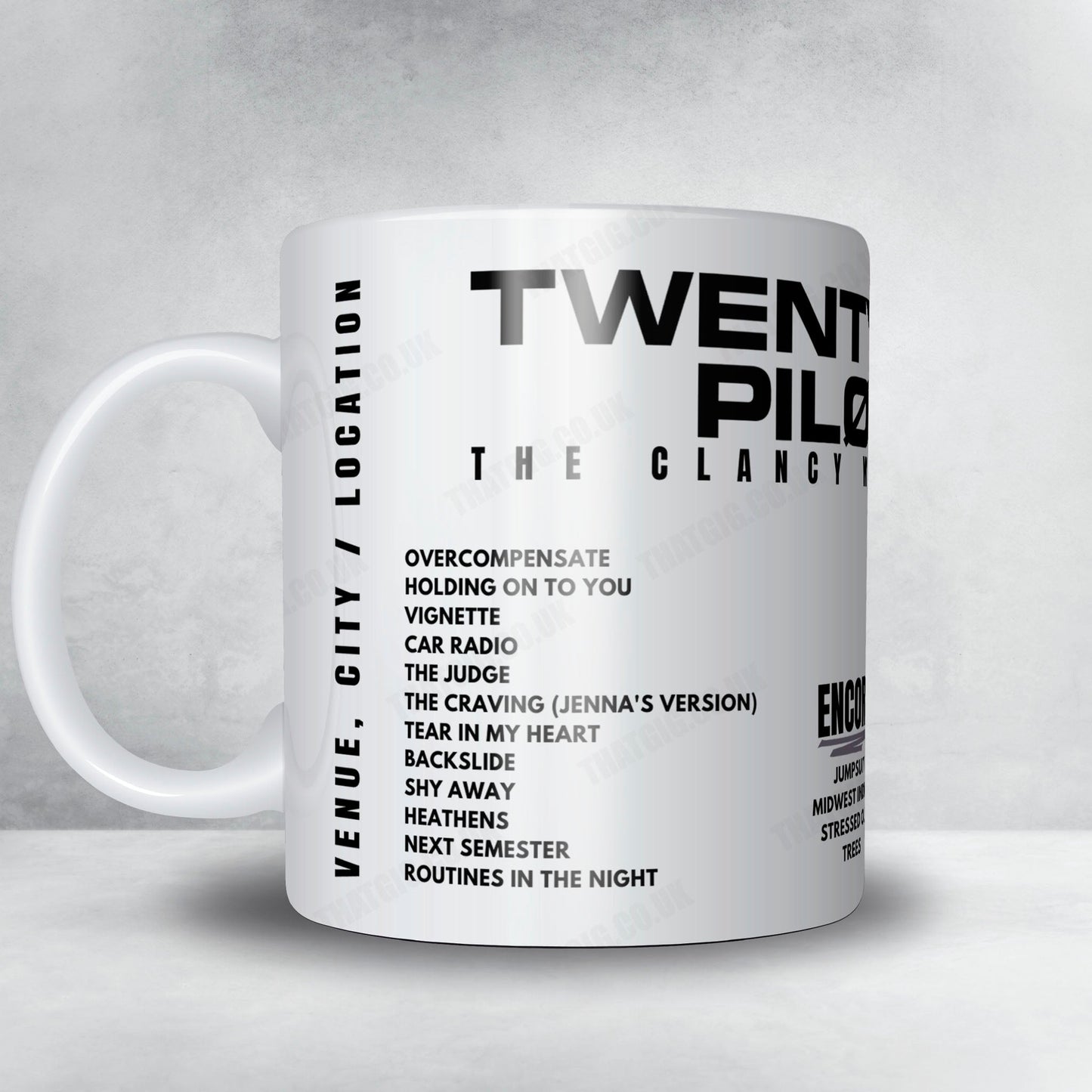 twenty one pilots Setlist Poster - Barclays Arena, Hamburg - April 7th, 2025