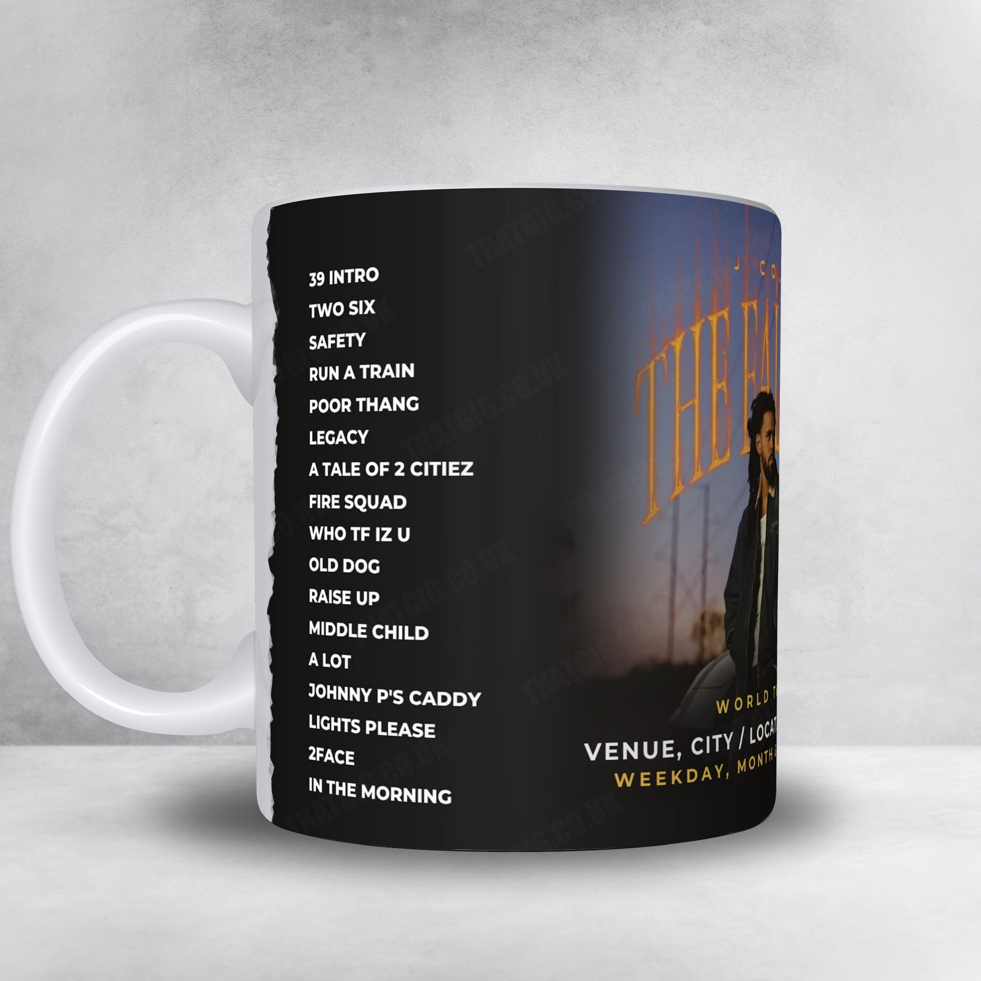 J. Cole Setlist Poster - Golden 1 Center, Sacramento - August 27th, 2026