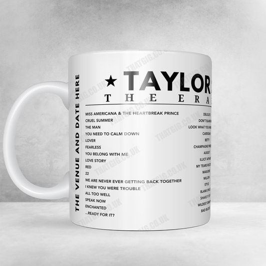 Taylor Swift Setlist Mug - Johan Cruijff ArenA, Amsterdam - July 6th, 2024