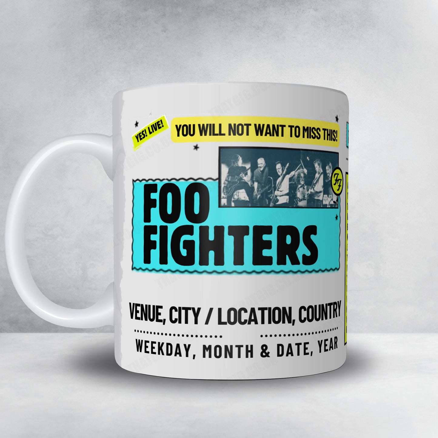 Foo Fighters Setlist Mug - Merriweather Post Pavilion, Unknown City - October 3rd, 2026