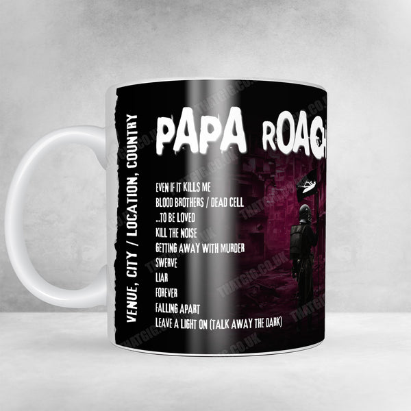 Papa Roach Setlist Mug - Arena COS Torwar, Warsaw, Poland - January 27th, 2025