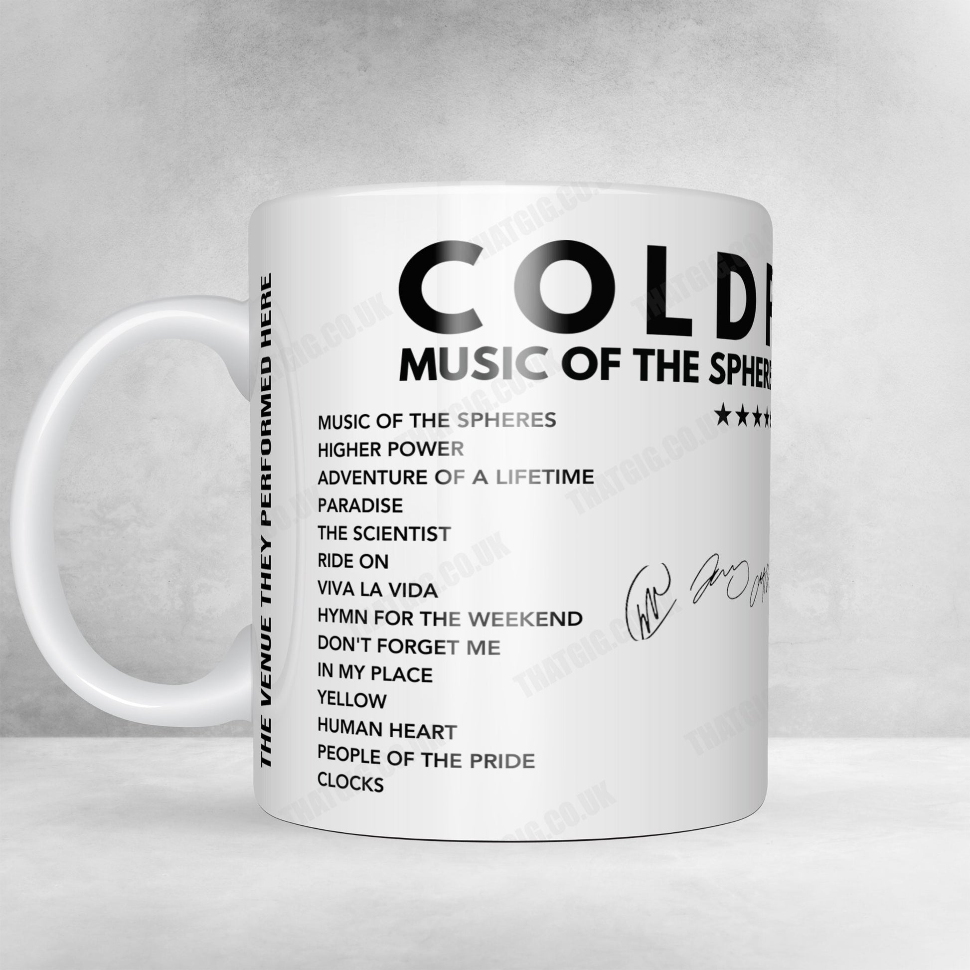 Coldplay Setlist Mug - Accor Stadium, Sydney - November 7th, 2024