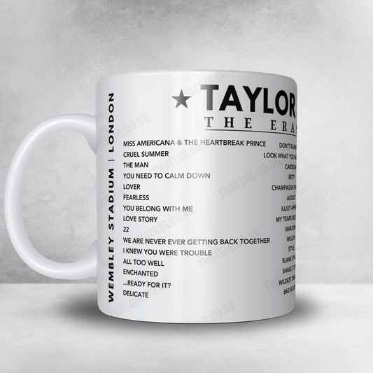 Taylor Swift Setlist Poster - Wembley, London - August 16th 2024