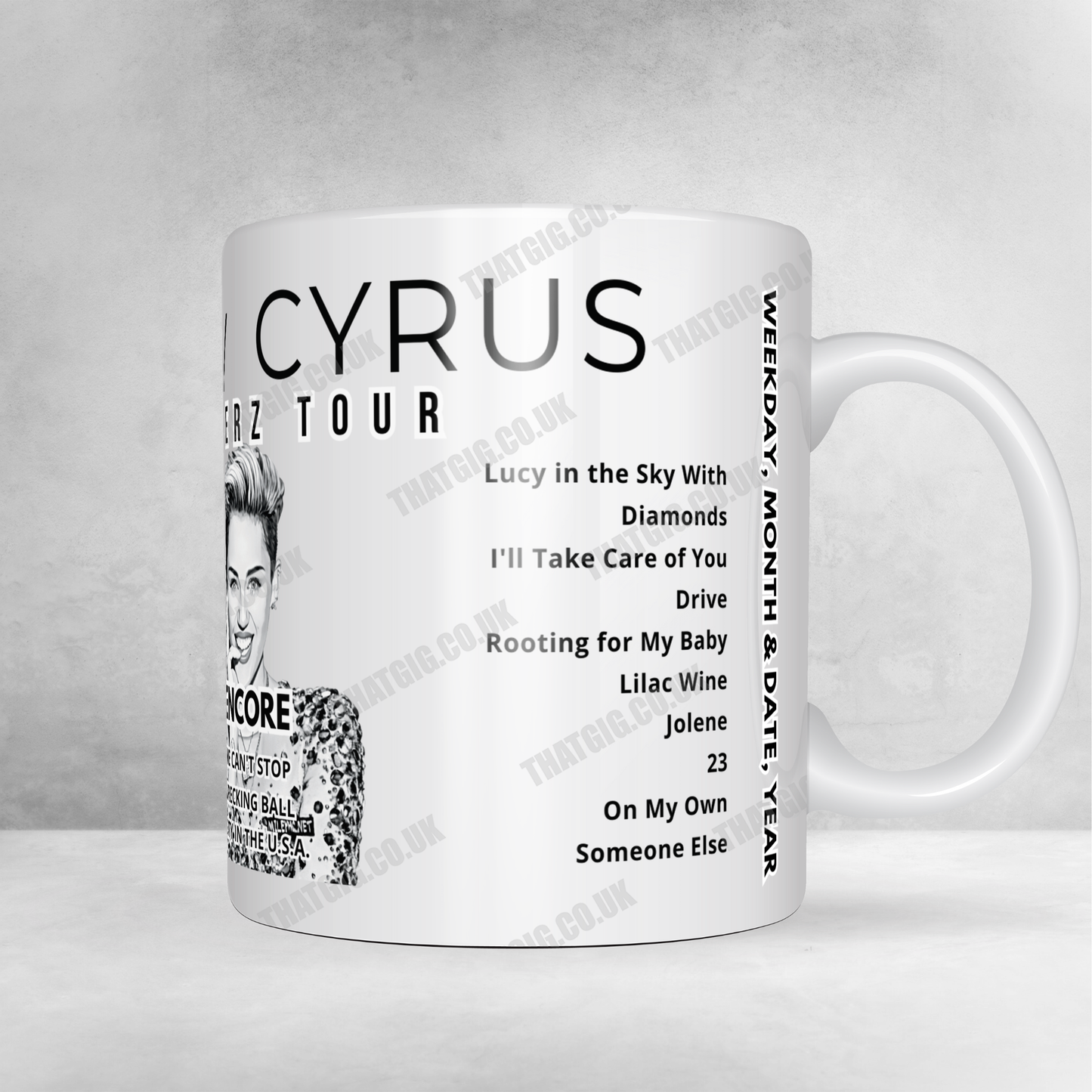 Miley Cyrus Setlist Poster - Telemundo Center, Miami - December 31st, 2022