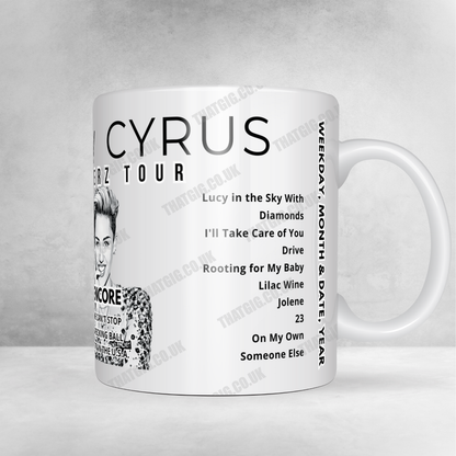 Miley Cyrus Setlist Poster - Autódromo Hermanos Rodríguez, Mexico City - November 20th, 2022