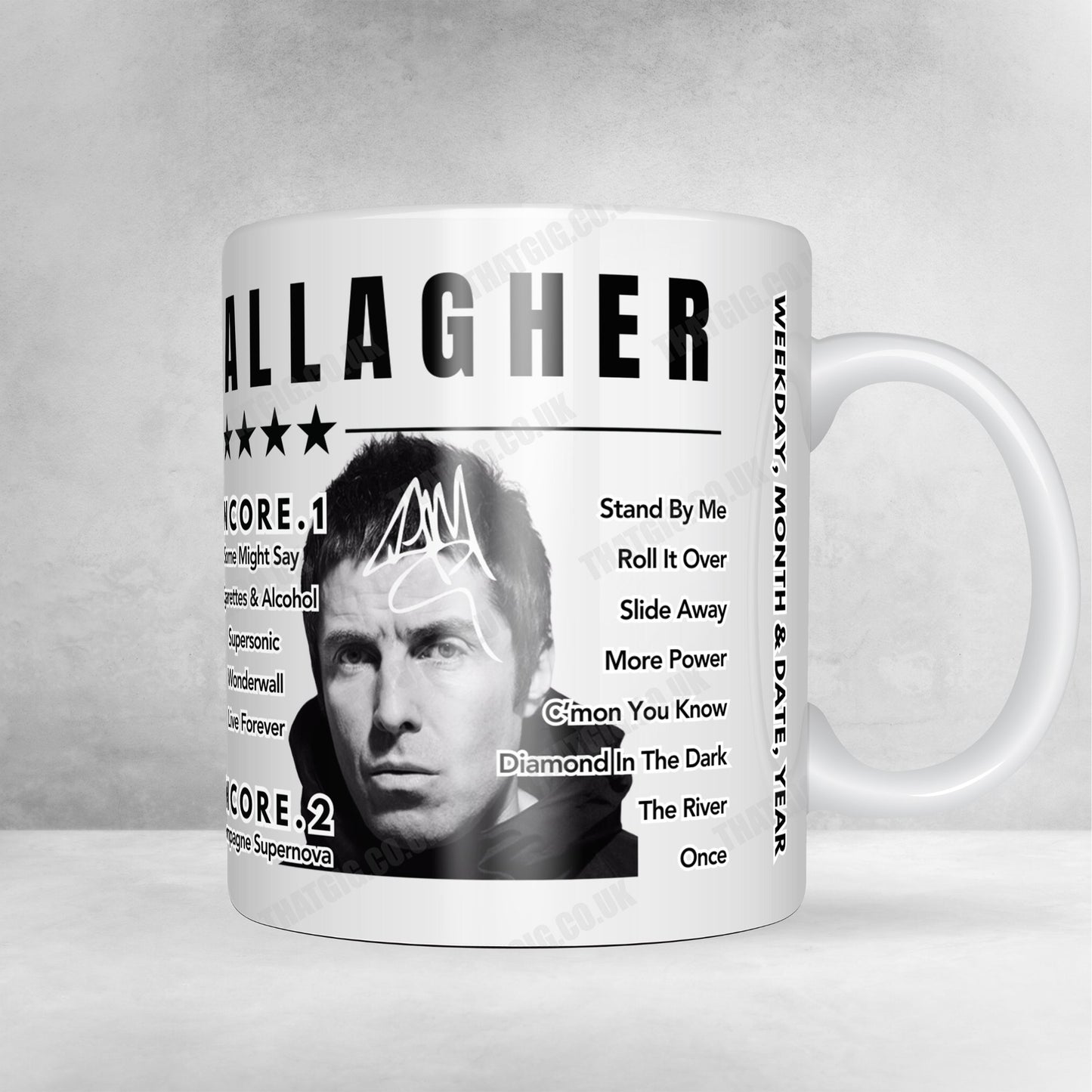 Liam Gallagher Setlist Mug - Utilita Arena Cardiff, Cardiff - June 3rd, 2024
