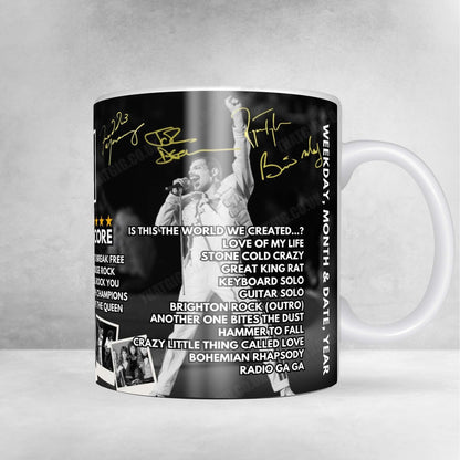 Queen Setlist Mug - The Forum, Inglewood - September 15th, 1982