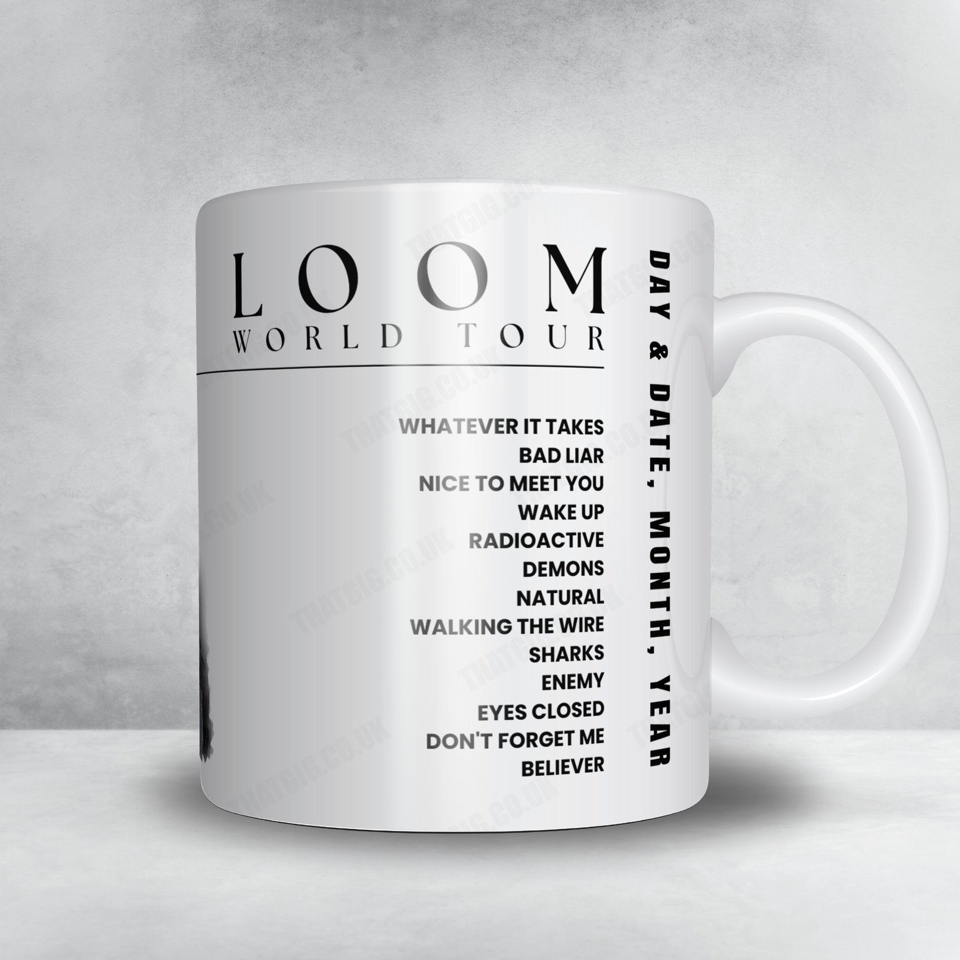 Imagine Dragons Setlist Mug - Veterans United Home Loans Amphitheater at Virginia Beach, Virginia Beach - August 26th, 2024