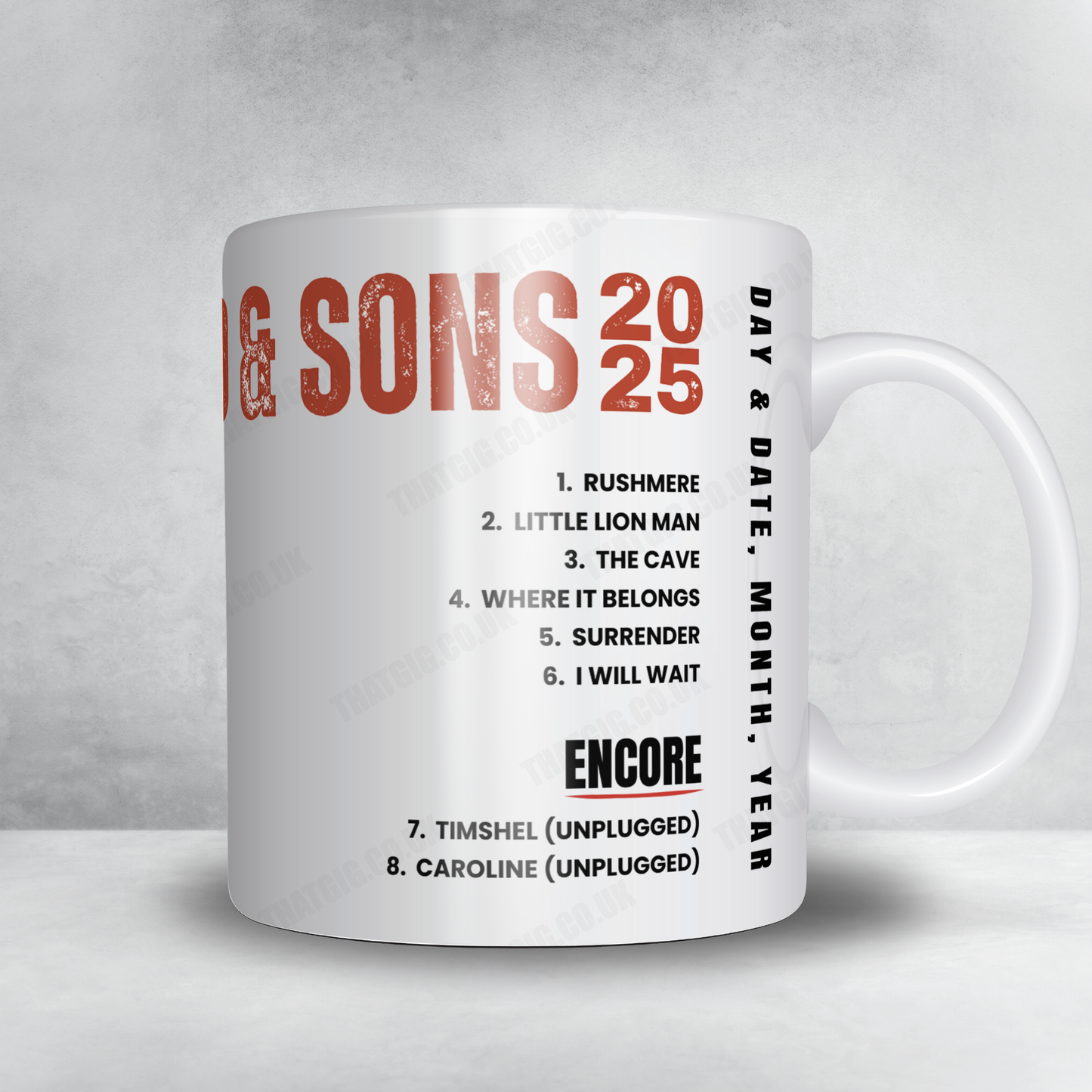 Mumford & Sons Setlist Poster - PRYZM, Kingston upon Thames - April 3rd, 2025